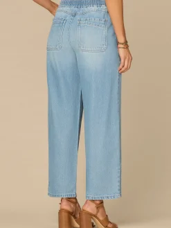 "Ab"leisure Skyrise Drawstring Waist Double Pocket Barely Barrel Jeans