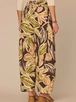 "Ab"leisure Skyrise Printed Glider Petite Relaxed Straight Leg Pants