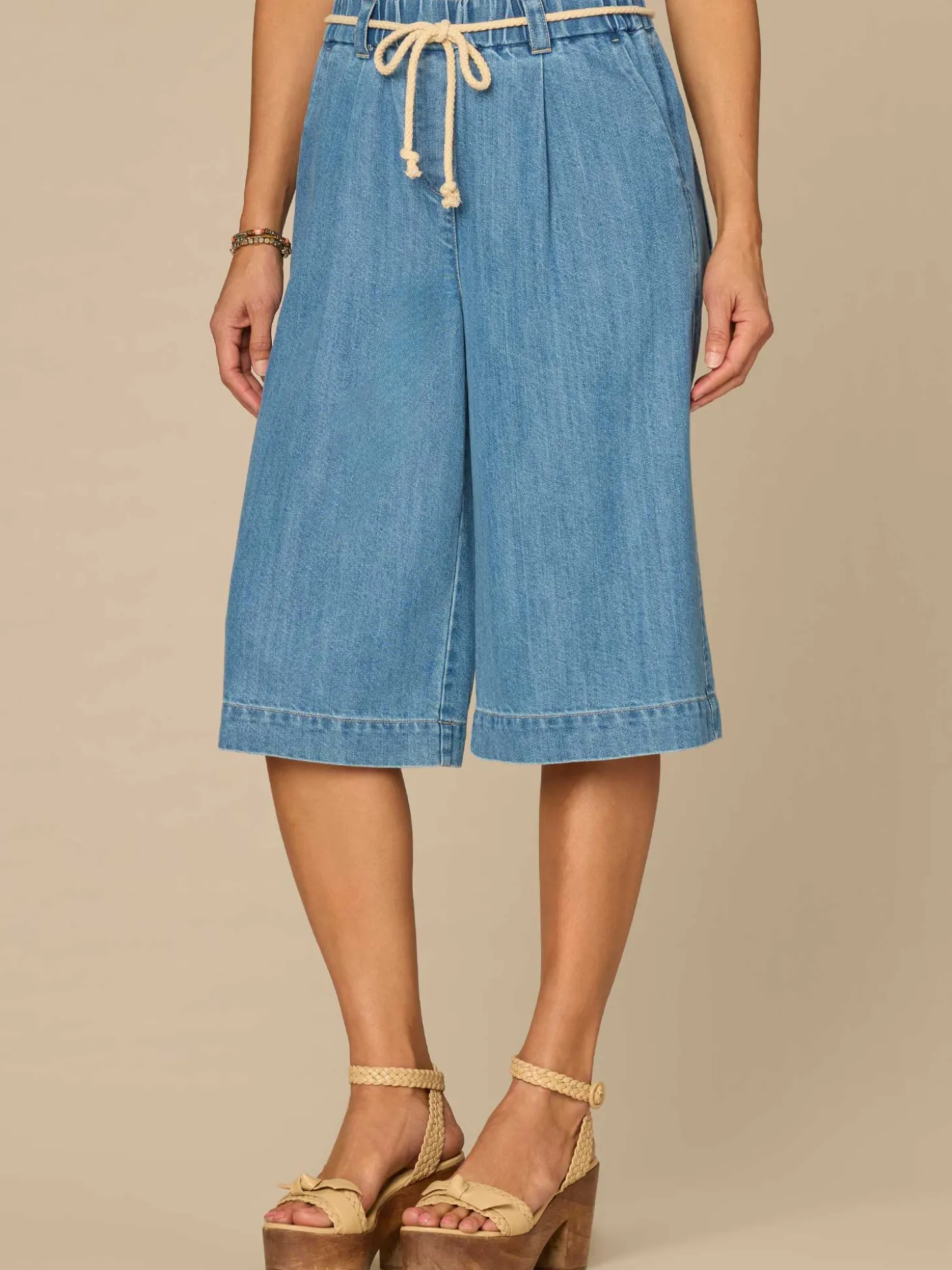 "Ab"leisure Skyrise Relaxed Bermuda Shorts with Rope Tie Belt