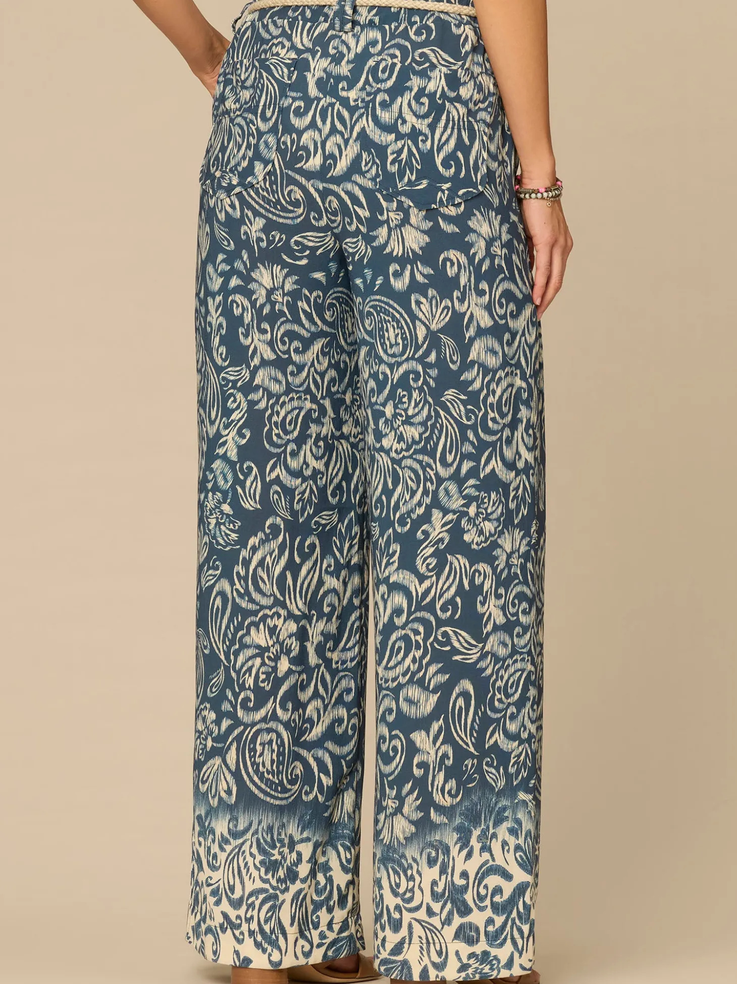 "Ab"leisure Skyrise Rope Belt Spade Pocket Petite Wide Leg Pants