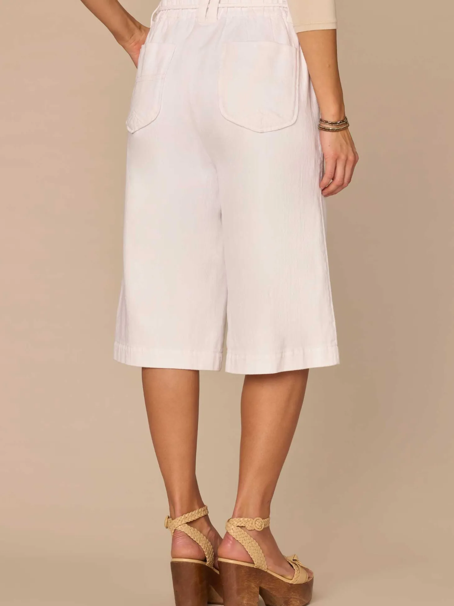 "Ab"leisure Skyrise Spade Pocket Bermuda Shorts with Rope Tie Belt