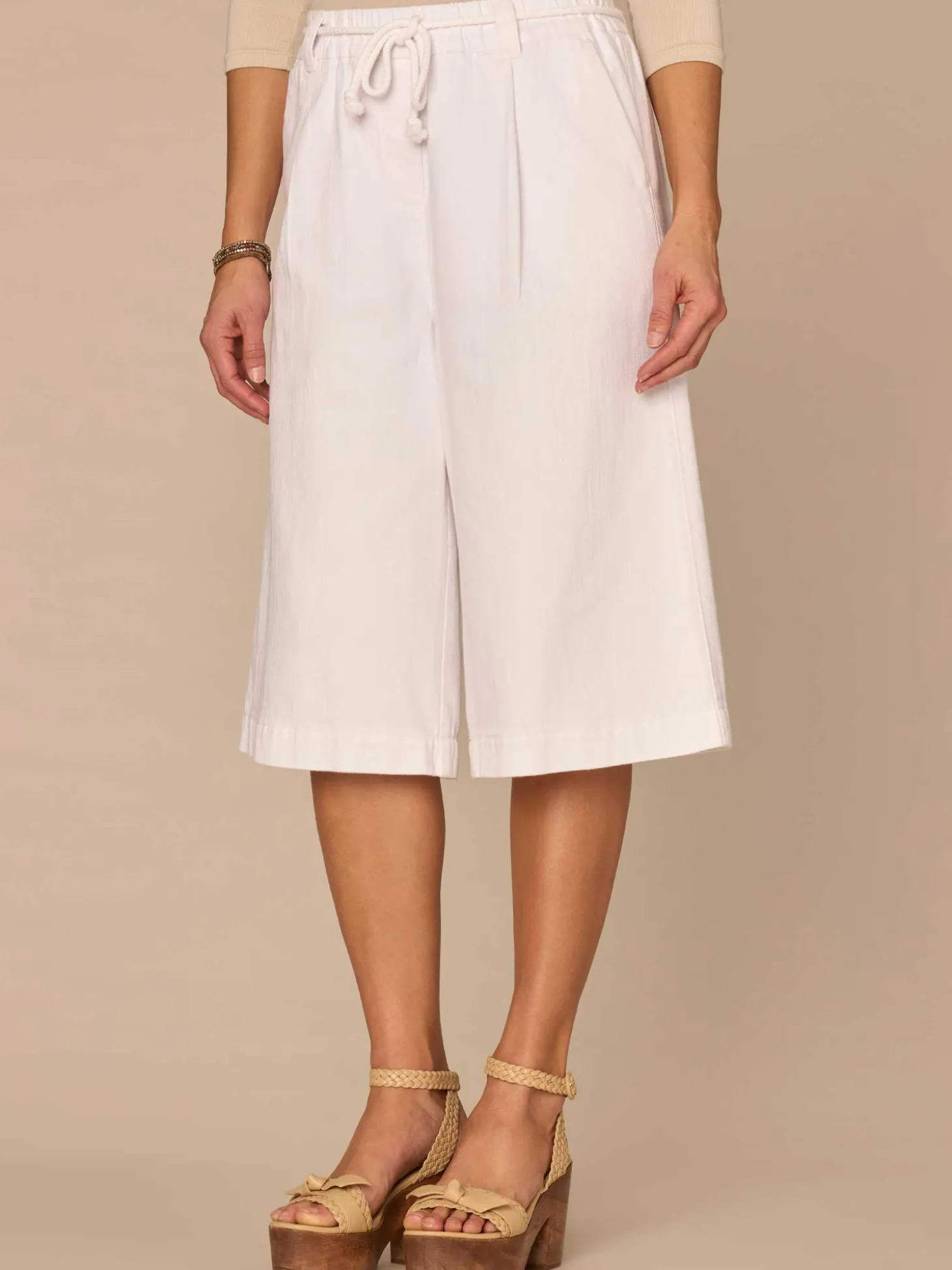 "Ab"leisure Skyrise Spade Pocket Petite Bermuda Shorts with Rope Belt