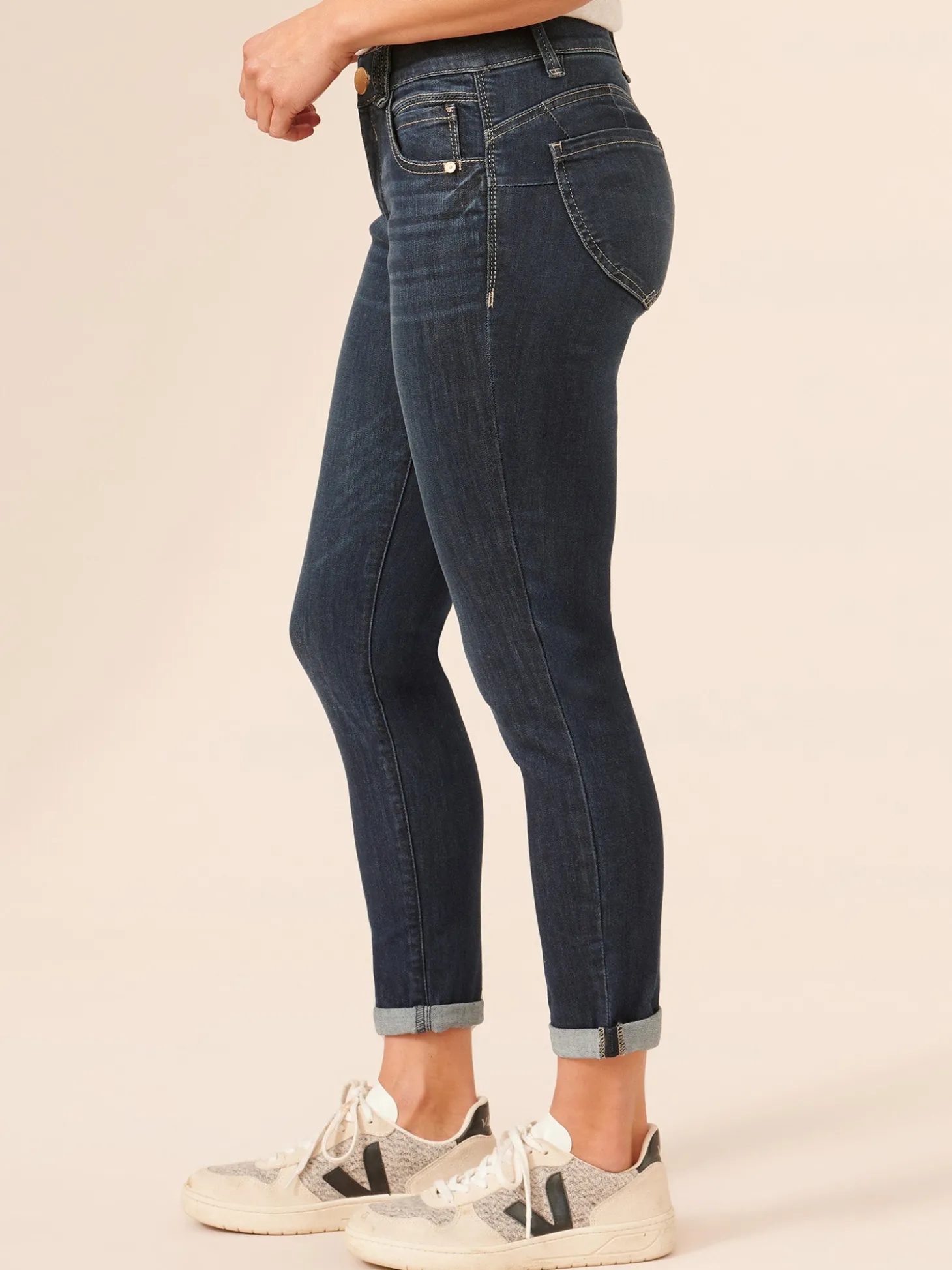 "Ab"solution® Ankle Skimmer Indigo Denim Skinny Jeans