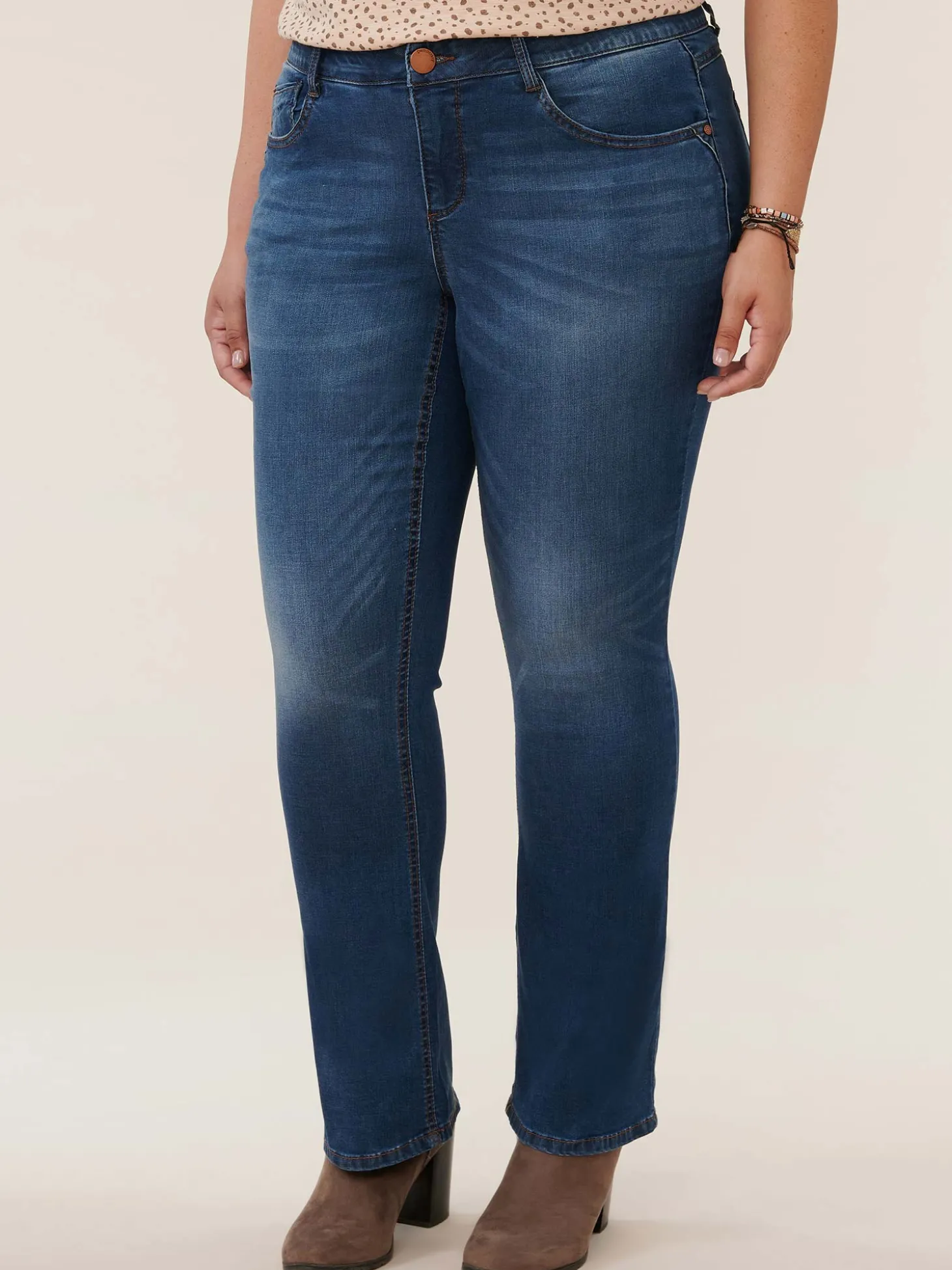 "Ab"solution® Artisanal Blue Plus Itty Bitty Bootcut Jean