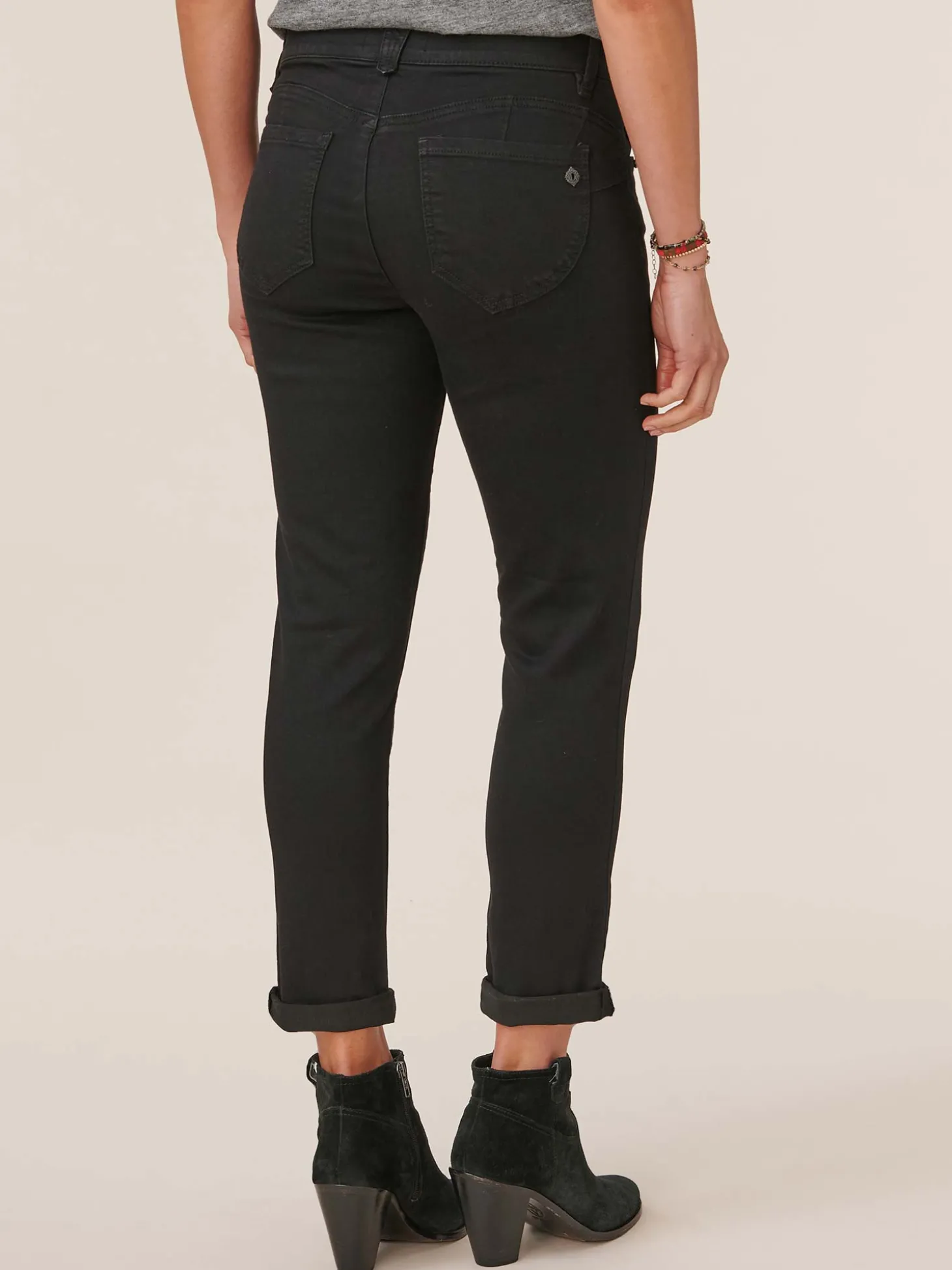 "Ab"solution® Black Denim Petite Ankle Skimmer