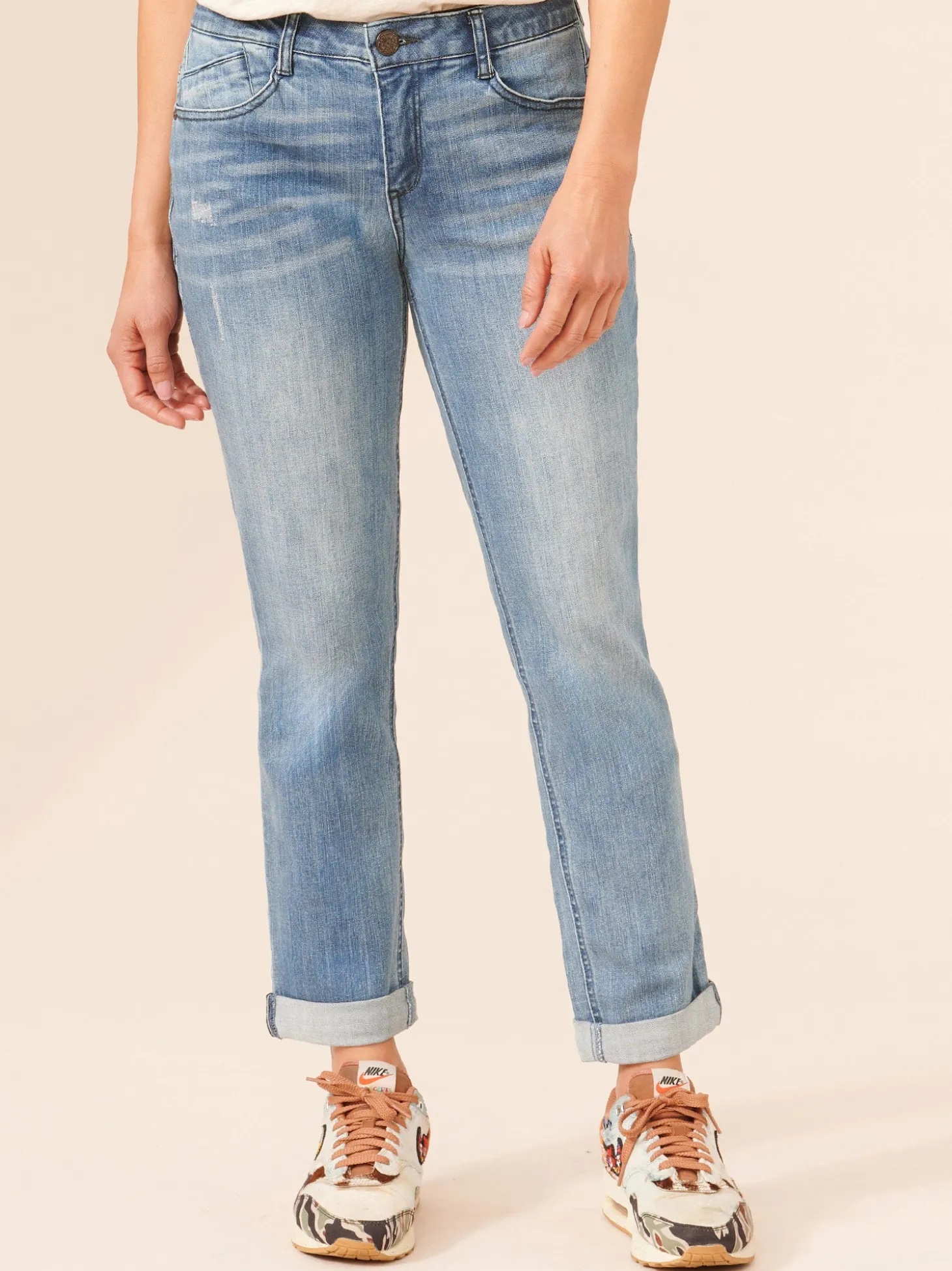 "Ab"solution® Blue Denim Girlfriend Jean
