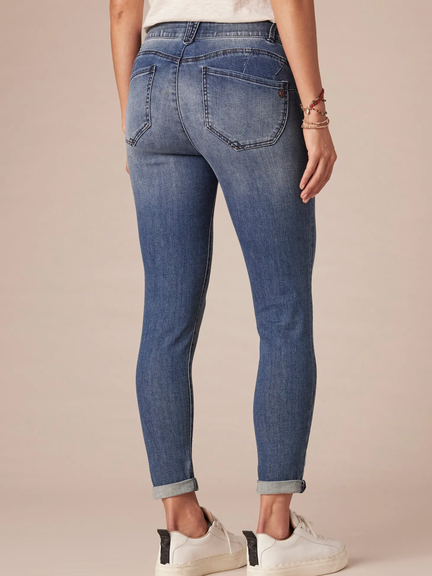 "Ab"solution® Blue Denim Petite Ankle Skimmer
