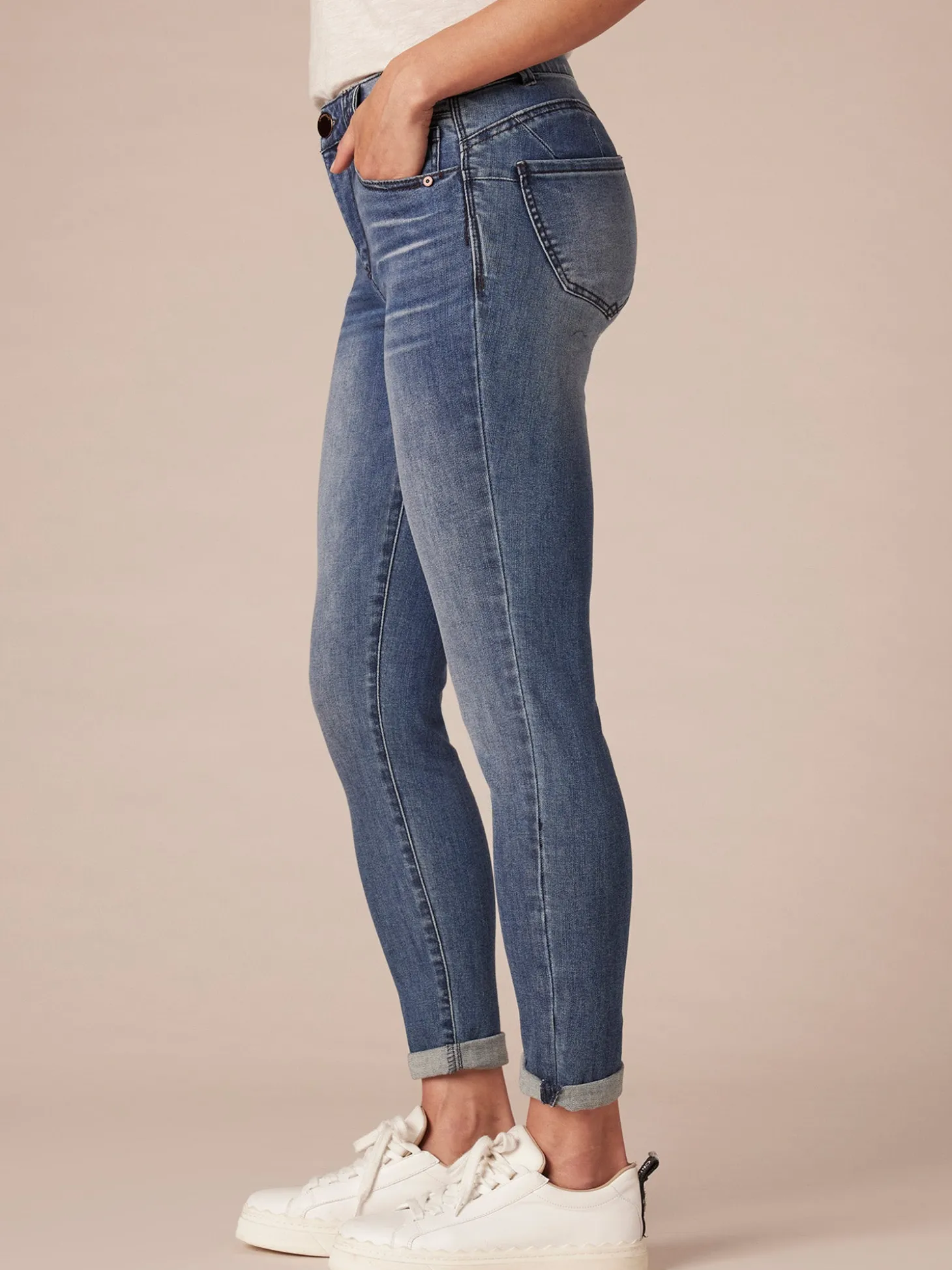 "Ab"solution® Blue Denim Petite Ankle Skimmer