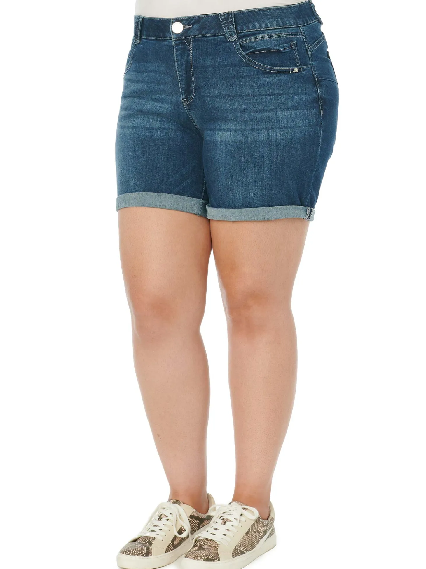 "Ab"solution® 7" Blue Denim Plus Shorts