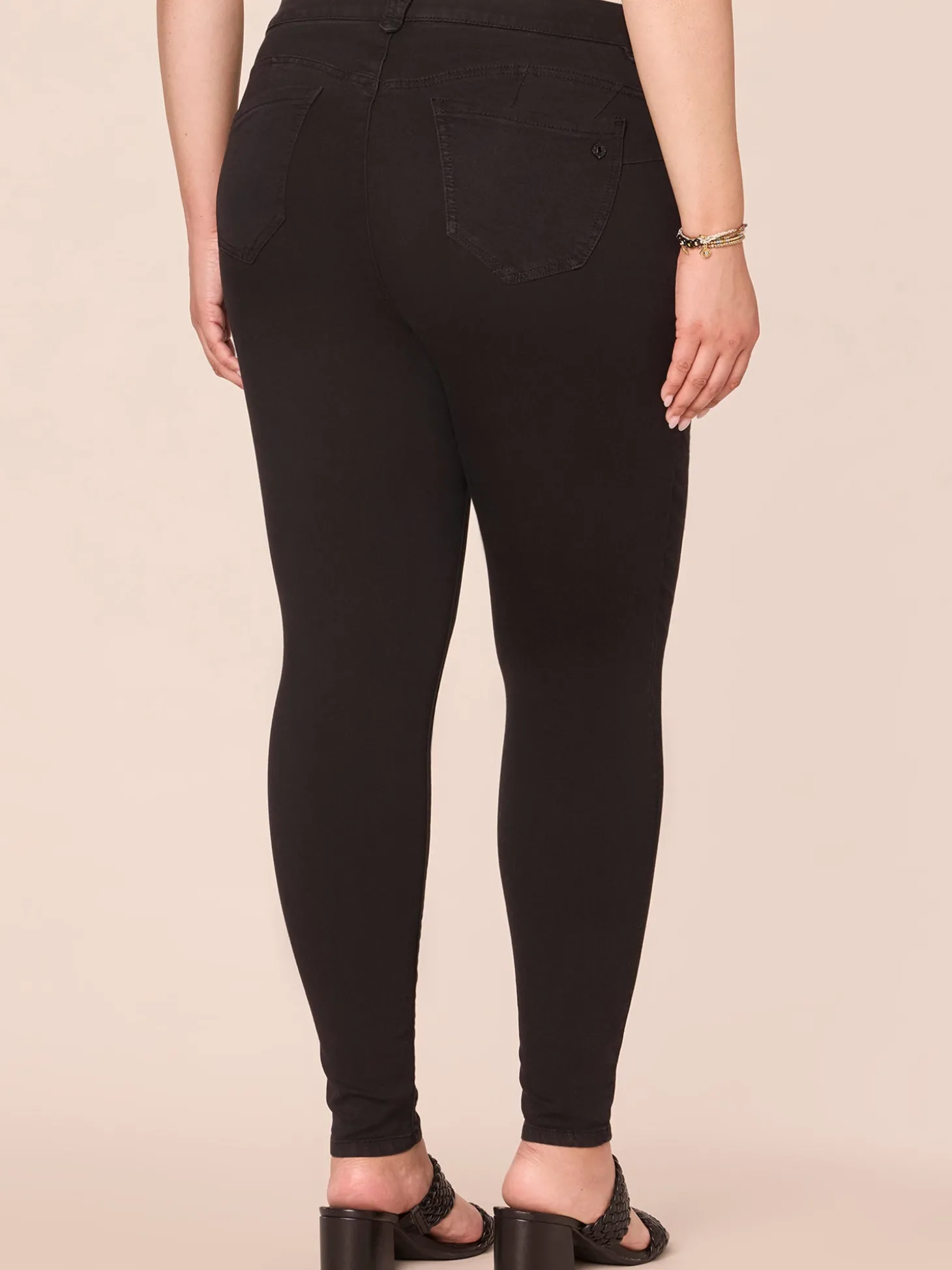 "Ab"solution® Booty Lift Plus Black Denim Jeggings