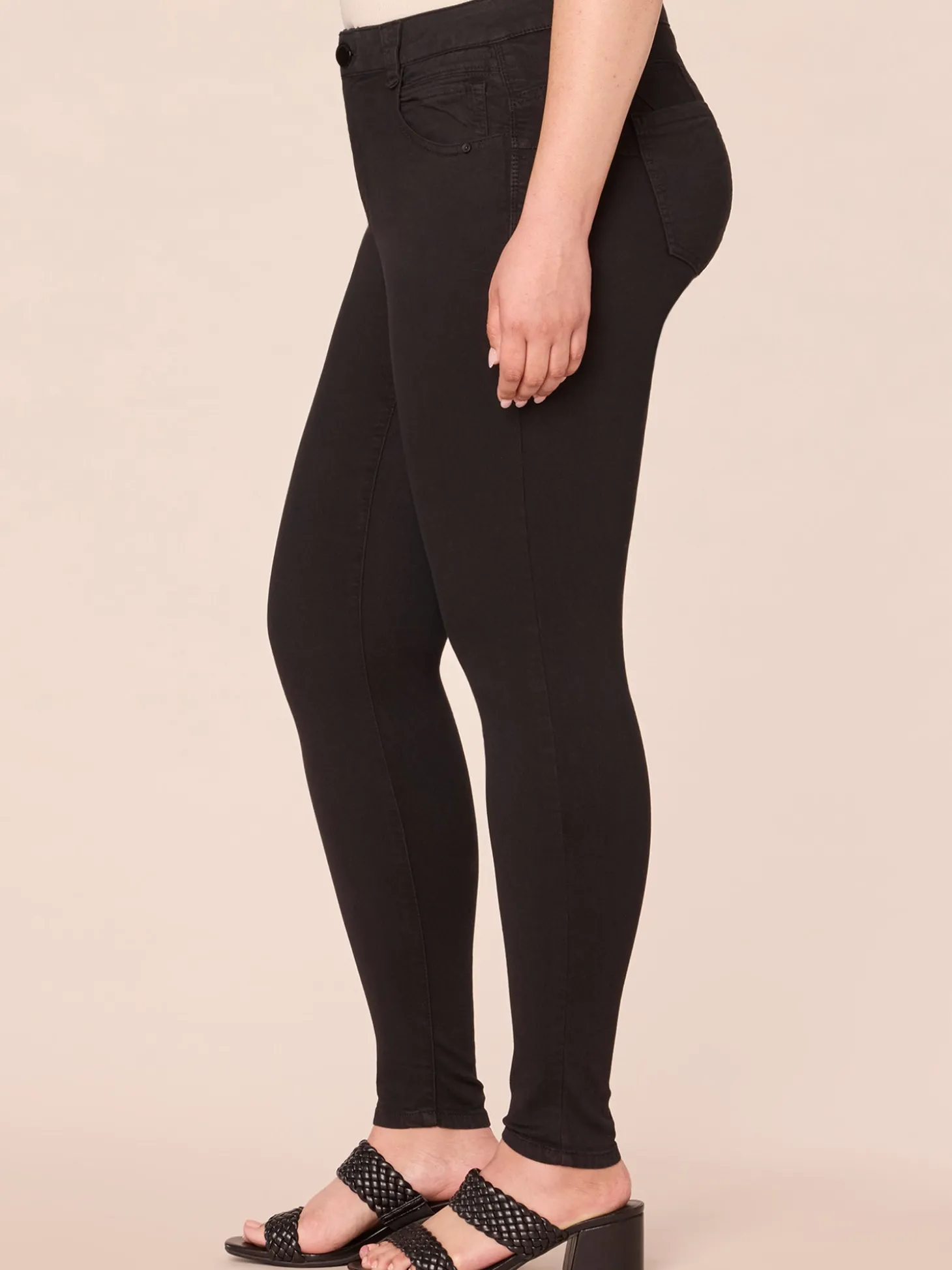 "Ab"solution® Booty Lift Plus Black Denim Jeggings