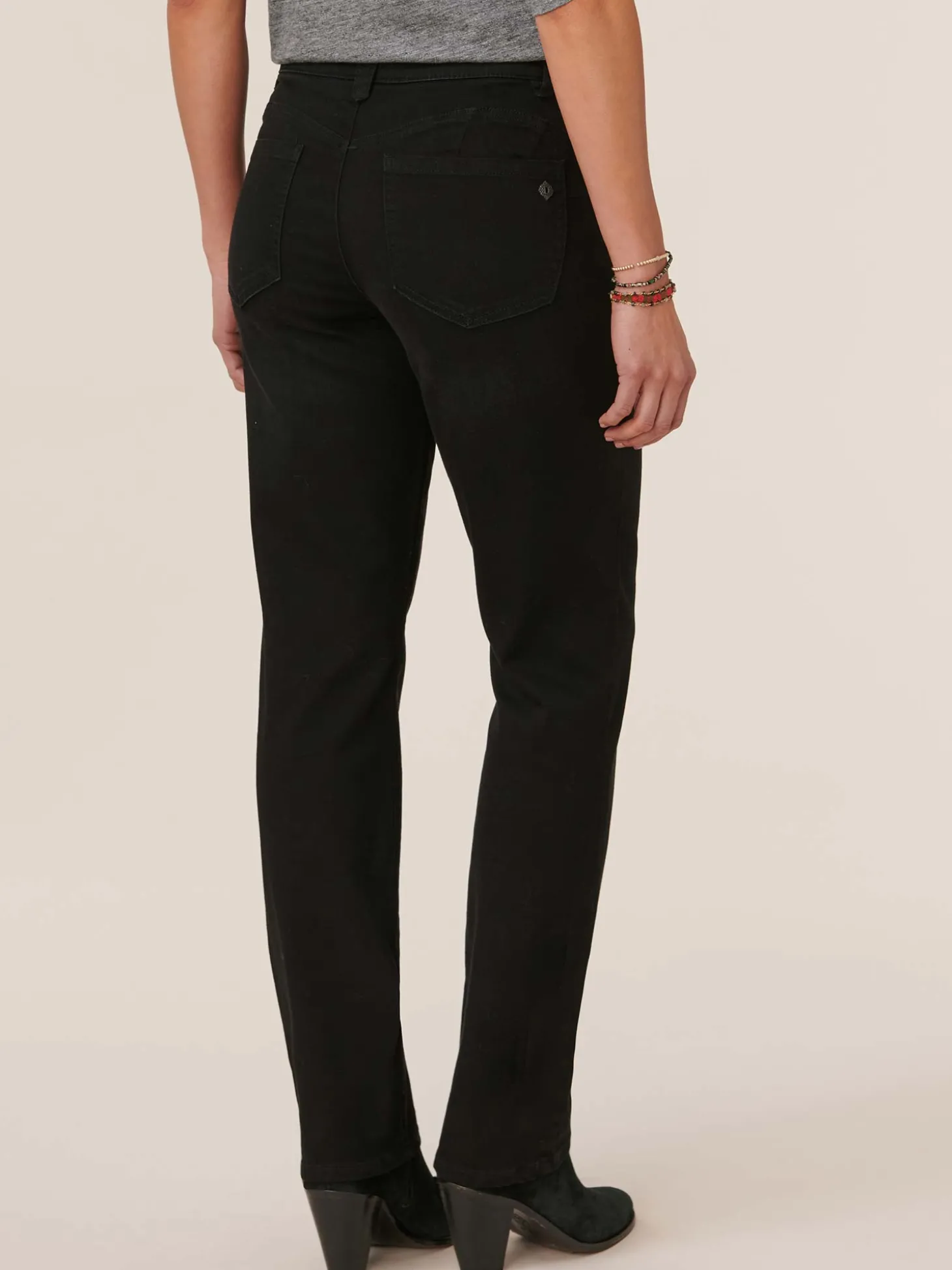 "Ab"solution® Booty Lift Straight Leg Black Jeans