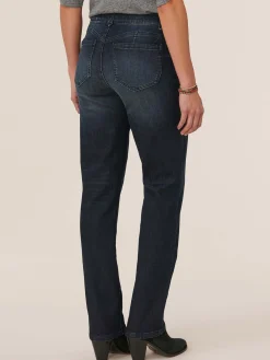 "Ab"solution® Dark Indigo Petite Straight Leg Jeans