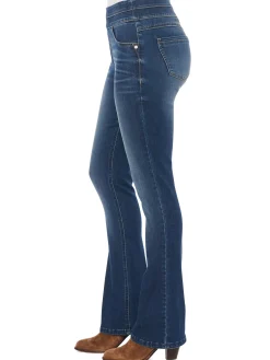 "Ab"solution® High Rise Blue Itty Bitty Bootcut Glider