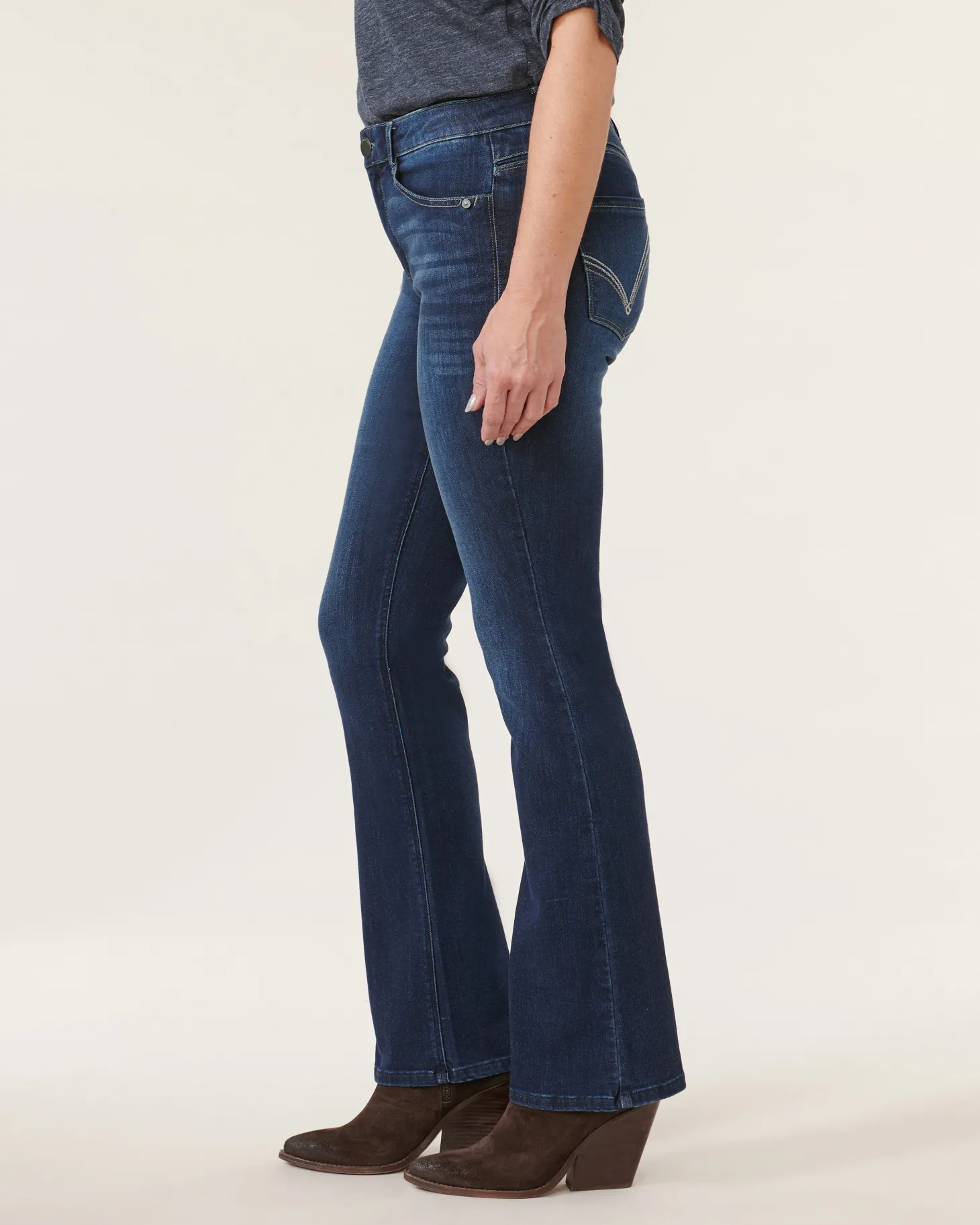 "Ab"solution High Rise Cascading "D" Itty Bitty Bootcut Tall Jeans