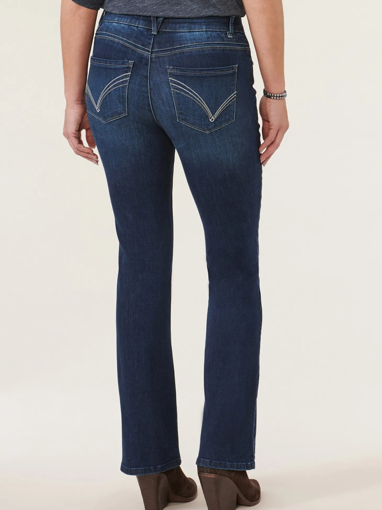 "Ab"solution High Rise Cascading "D" Itty Bitty Bootcut Tall Jeans