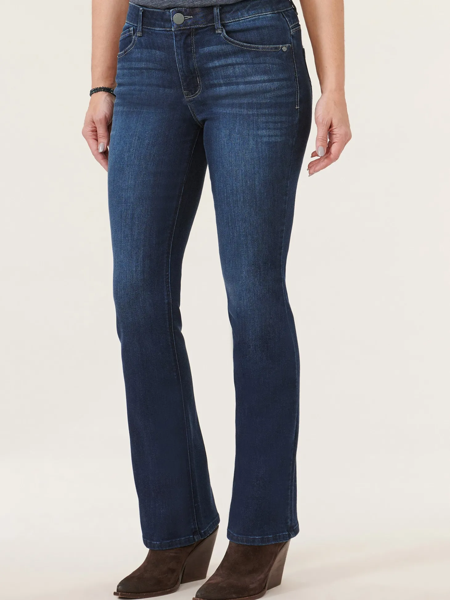 "Ab"solution High Rise Cascading "D" Itty Bitty Bootcut Tall Jeans