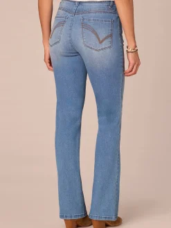 "Ab"solution® High Rise Cascading D Pocket Itty Bitty Boot Tall Jeans