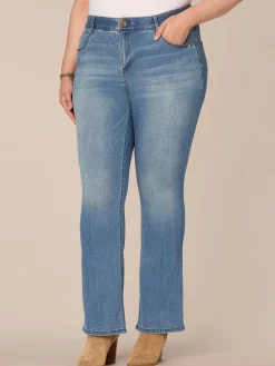 "Ab"solution High Rise Cascading D Itty Bitty Boot Plus Size Jeans