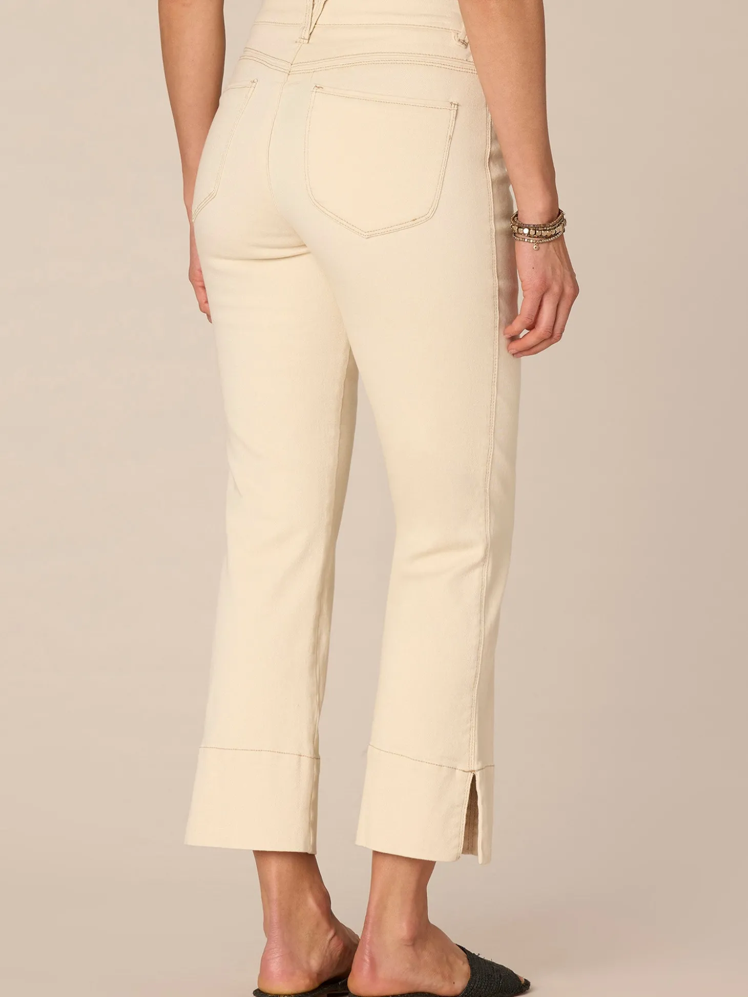 "Ab"solution® High Rise Center Seam Slit Hem Petite Kick Flare Pants