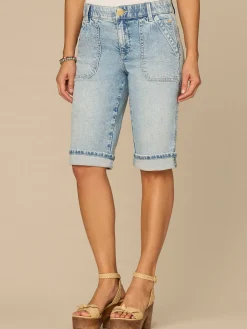 “Ab”solution® High Rise Coin Pocket Bermuda Shorts with Cuffed Hem