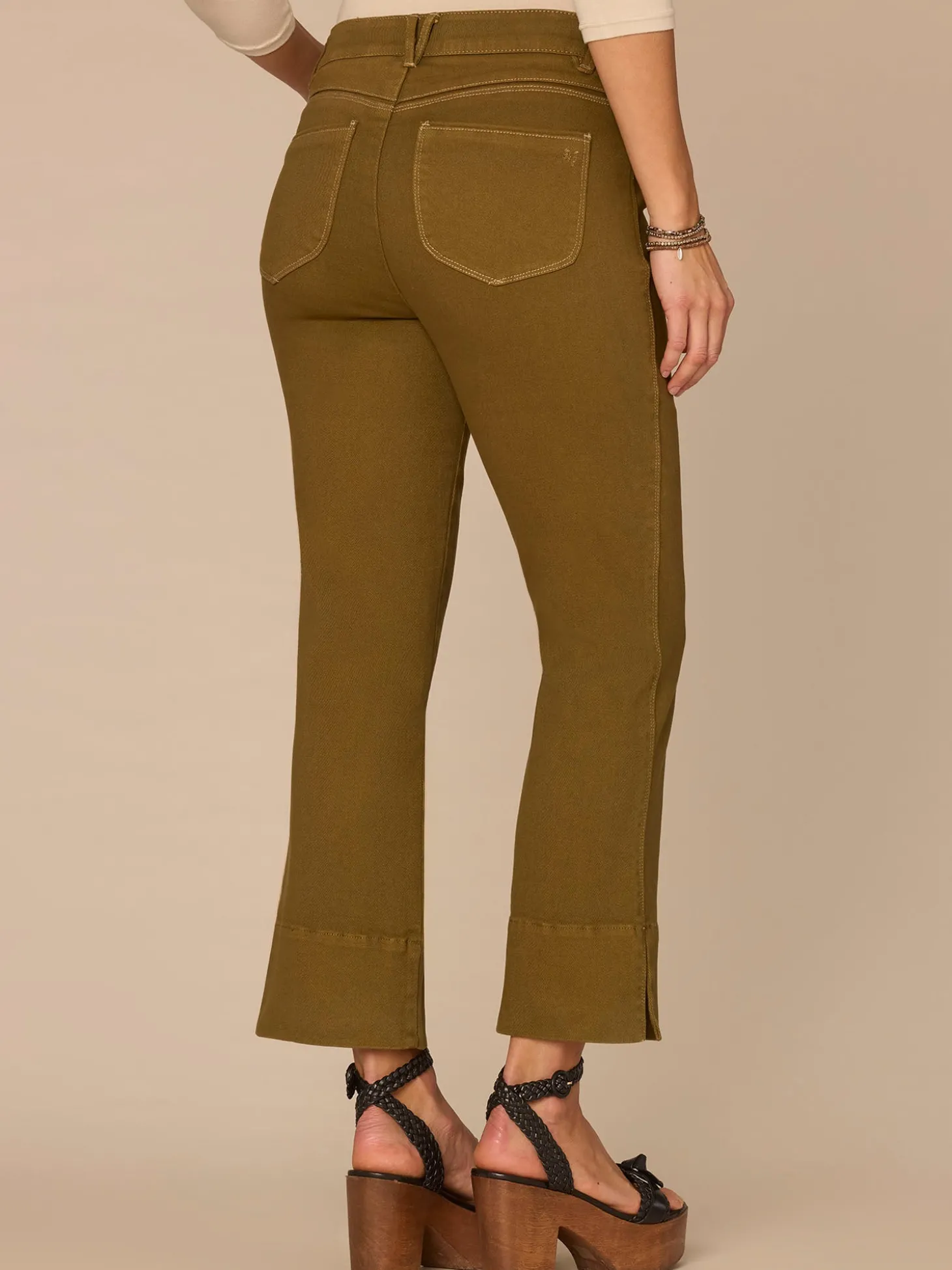 "Ab"solution® High Rise Colored Center Seam Kick Flare Pants