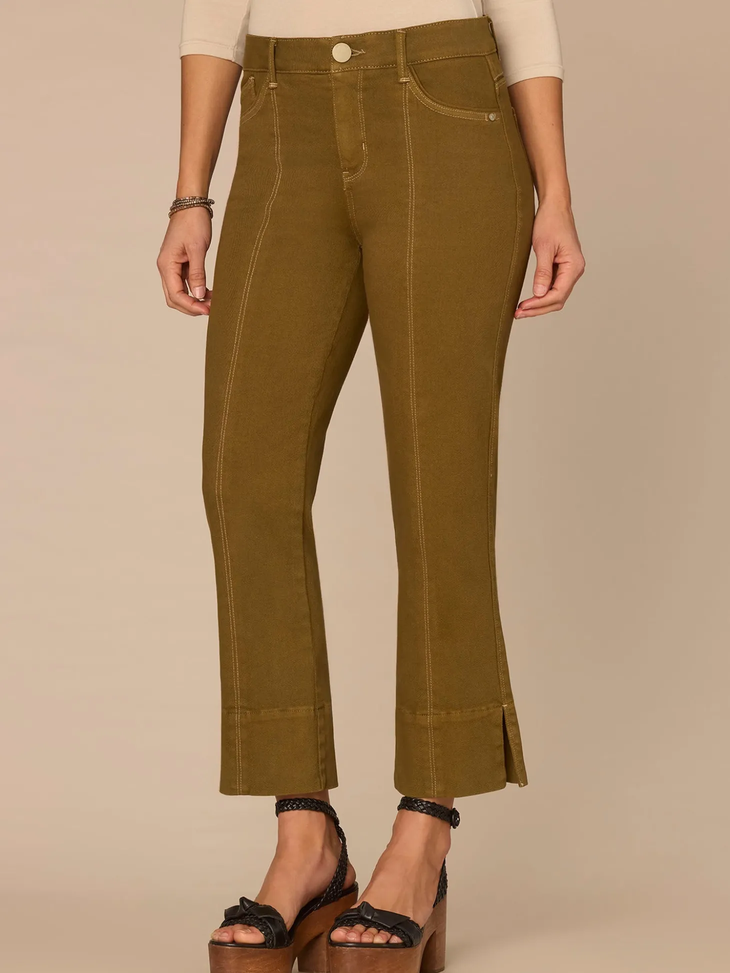 "Ab"solution® High Rise Colored Center Seam Kick Flare Pants