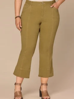 "Ab"solution® High Rise Colored Center Seam Plus Size Kick Flare Pants
