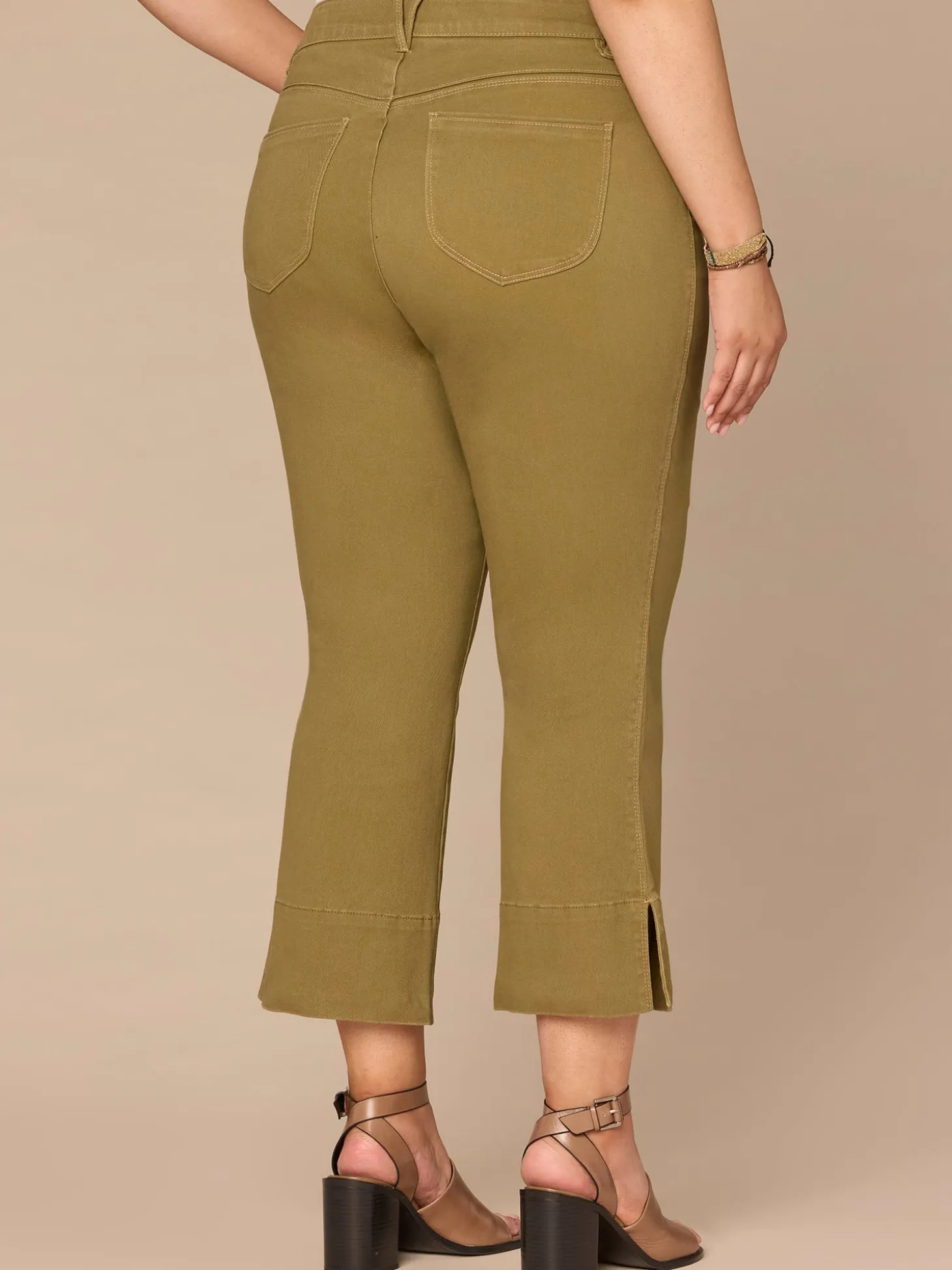 "Ab"solution® High Rise Colored Center Seam Plus Size Kick Flare Pants
