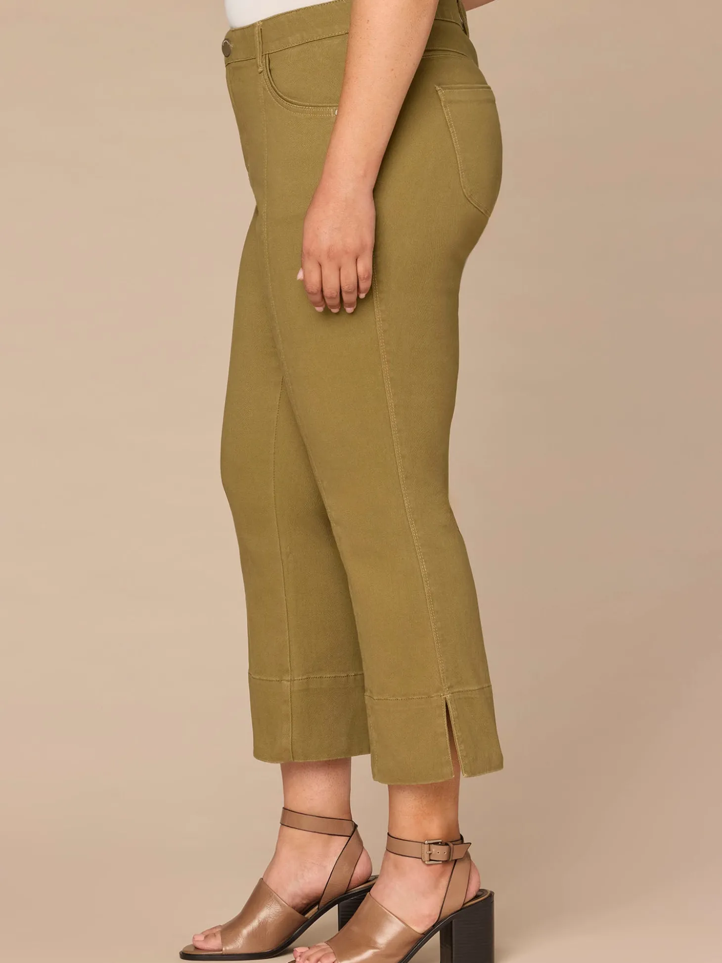 "Ab"solution® High Rise Colored Center Seam Plus Size Kick Flare Pants