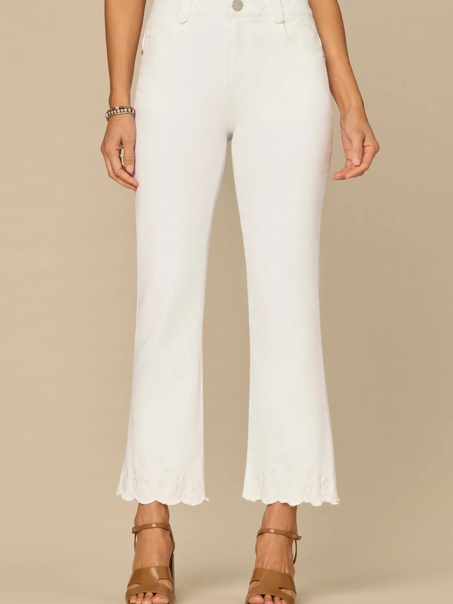 “Ab”solution® High Rise Cropped Hem Petite Itty Bitty Flare Pants