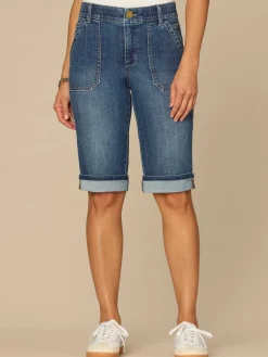“Ab”solution® High Rise Cuffed Petite Bermuda Shorts with Coin Pocket