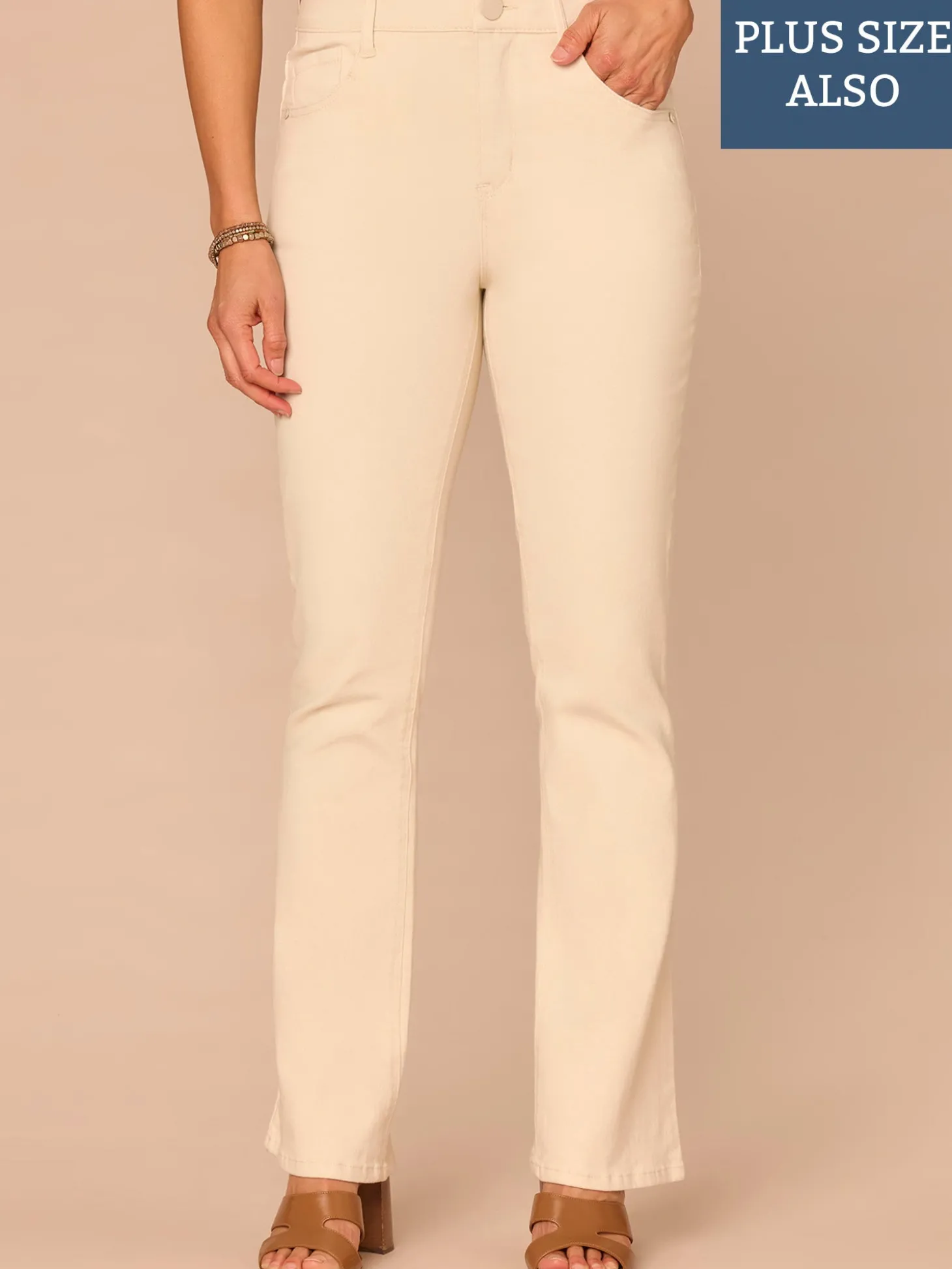 "Ab"solution® High Rise Double Yoke Itty Bitty Boot Plus Size Pants