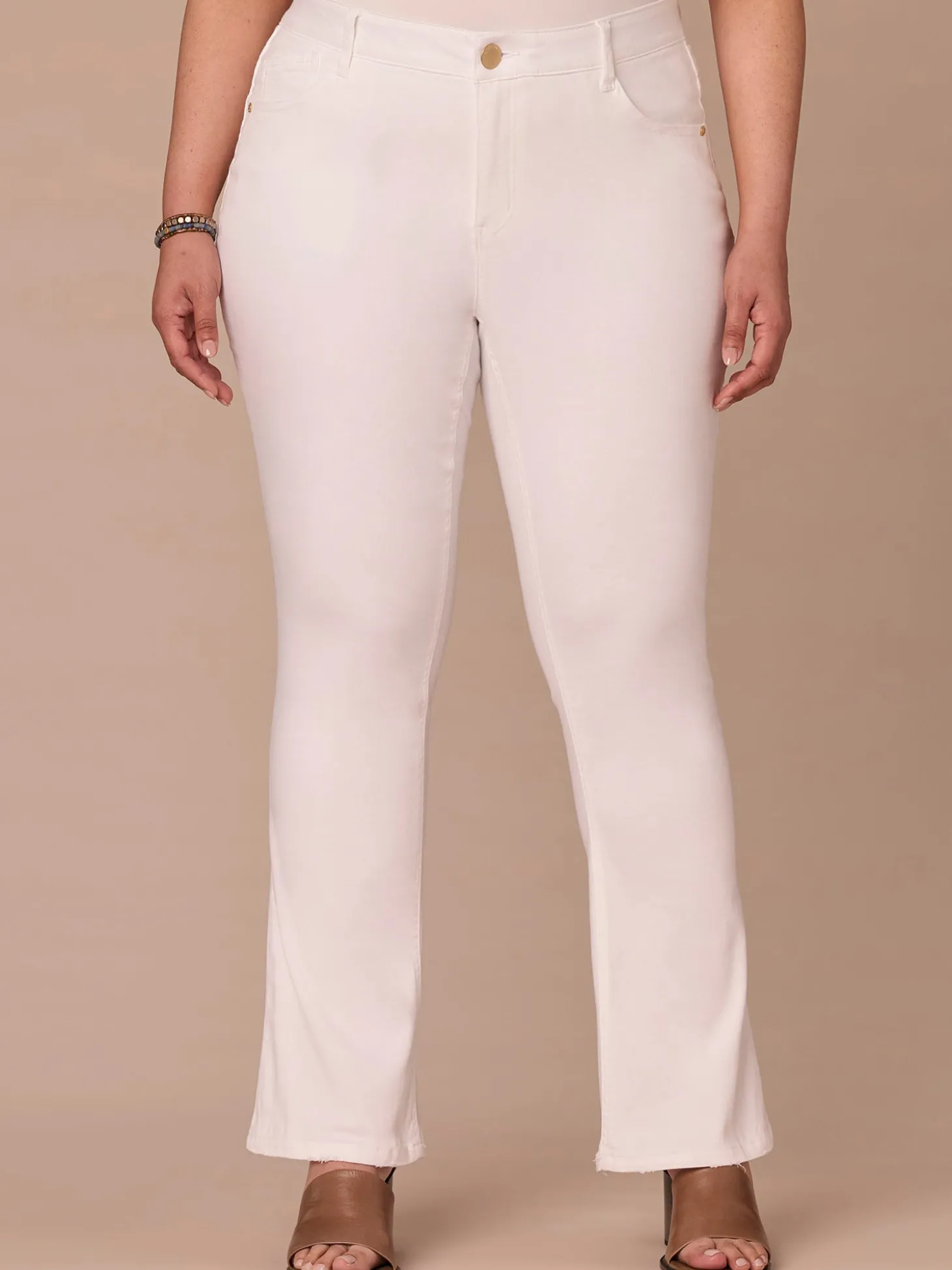 “Ab”solution® High Rise Embroidered Bow Plus Size Itty Bitty Boot Jean