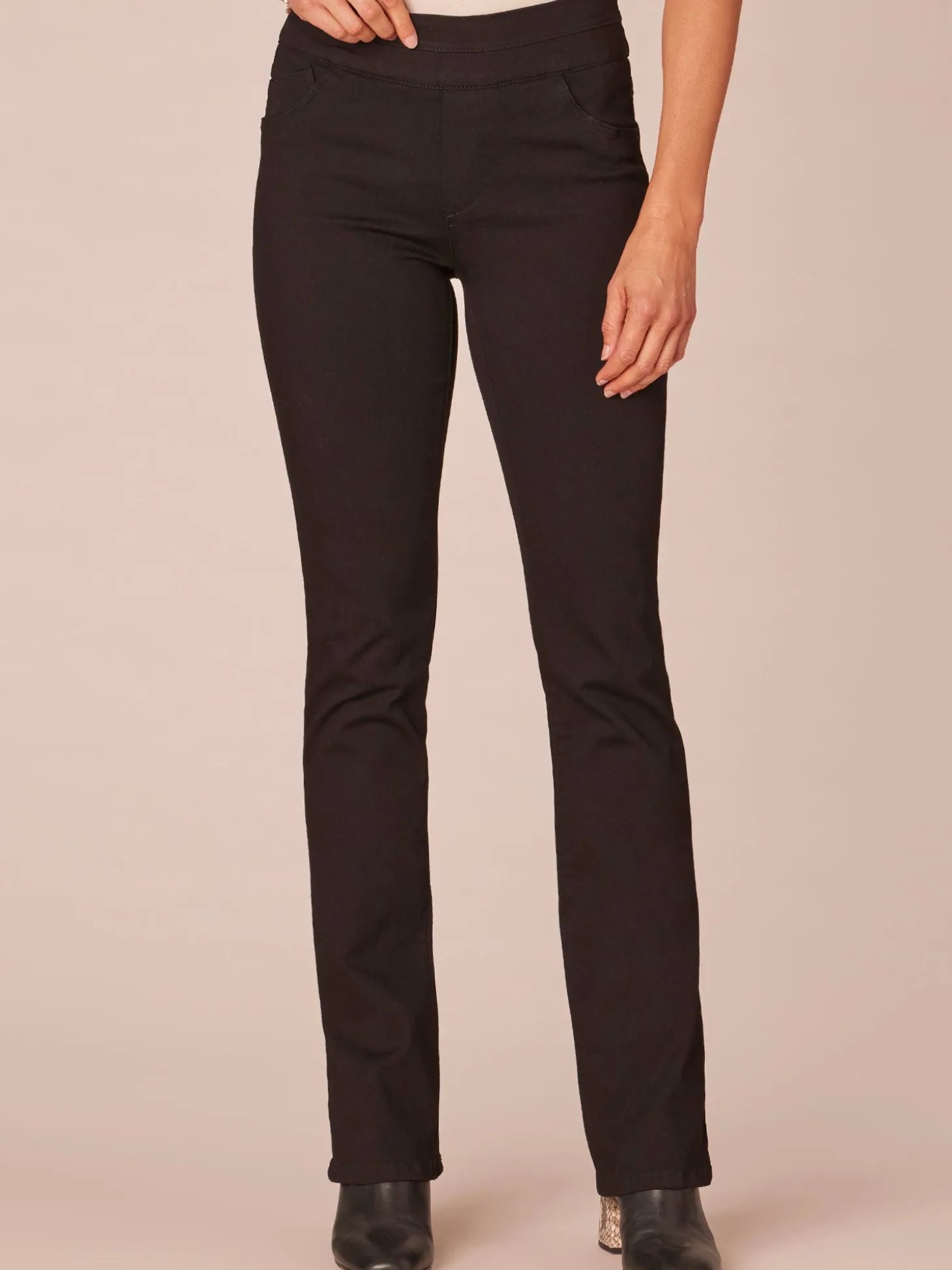 "Ab"solution High Rise Itty Bitty Boot Glider Jeans