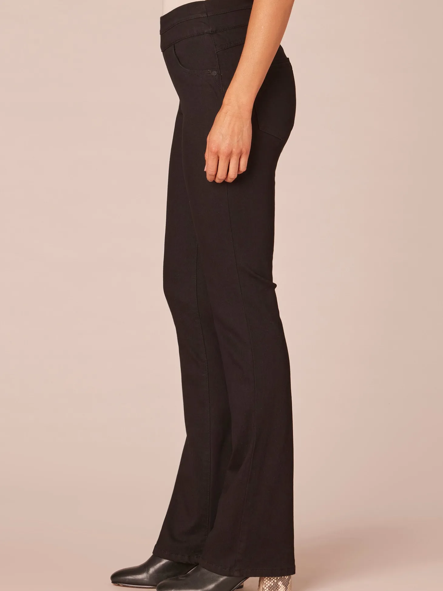 "Ab"solution High Rise Itty Bitty Boot Glider Jeans