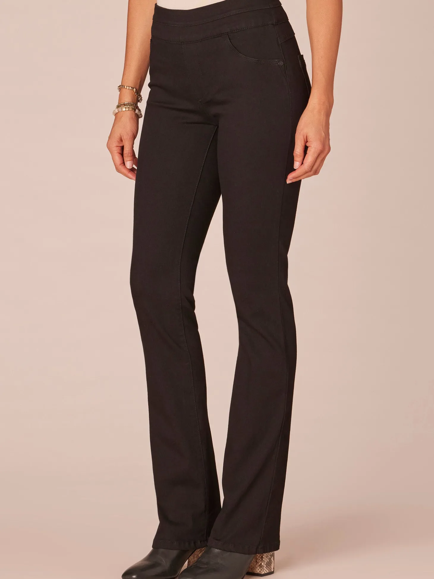 "Ab"solution High Rise Itty Bitty Boot Glider Jeans