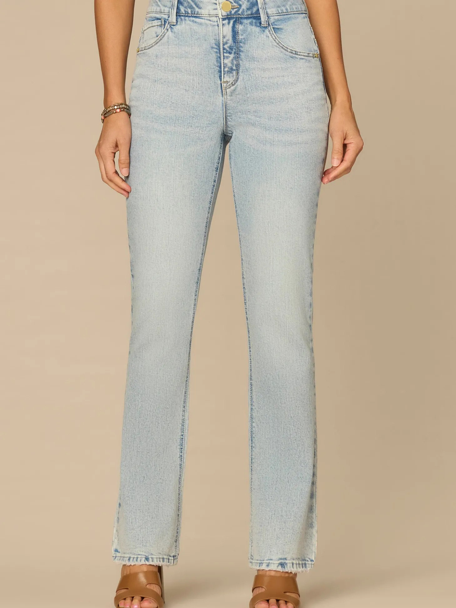 “Ab”solution® High Rise Itty Bitty Boot Jeans with Double Yoke
