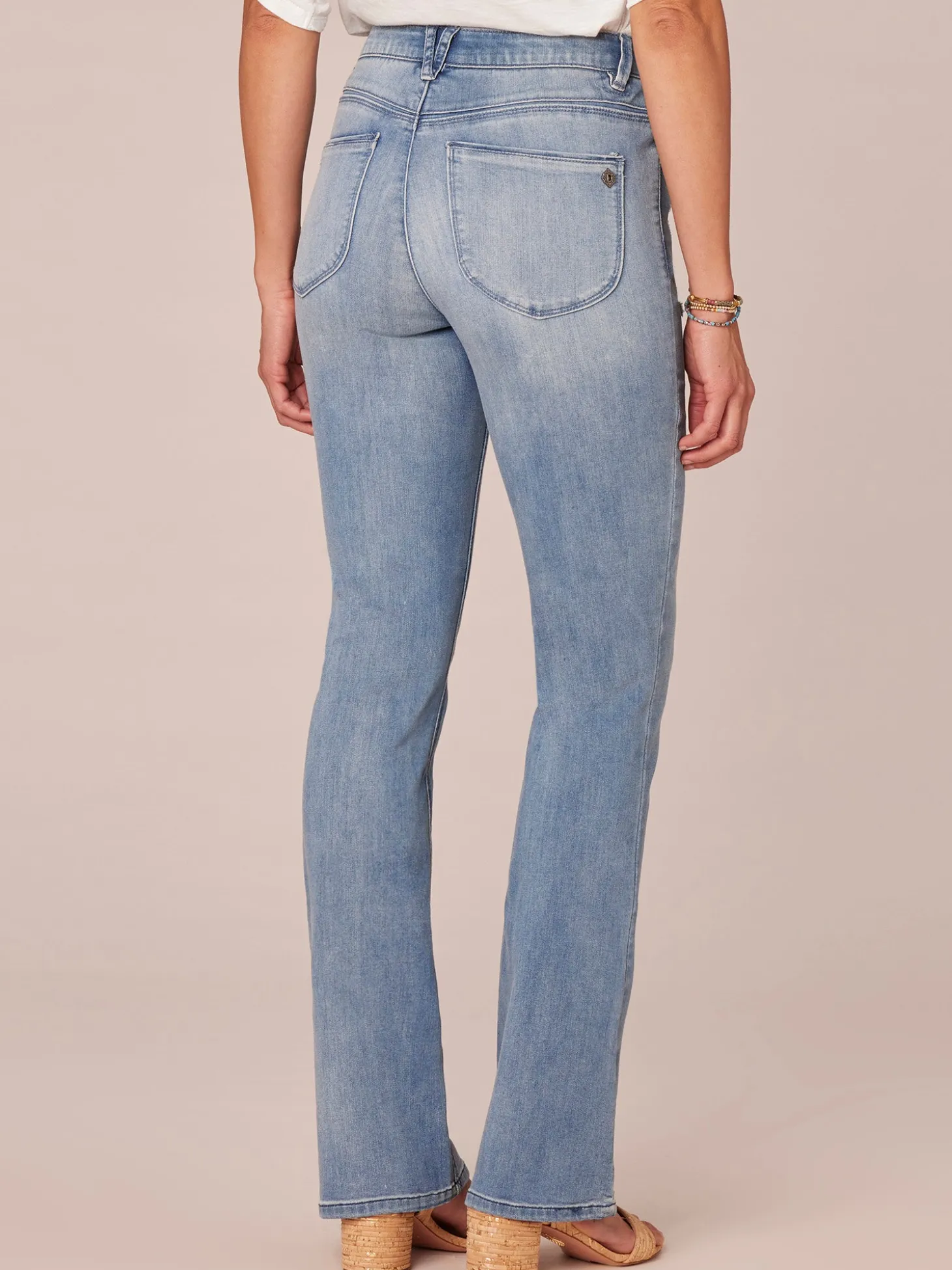 "Ab"solution® High Rise Itty Bitty Bootcut Light Blue Jeans