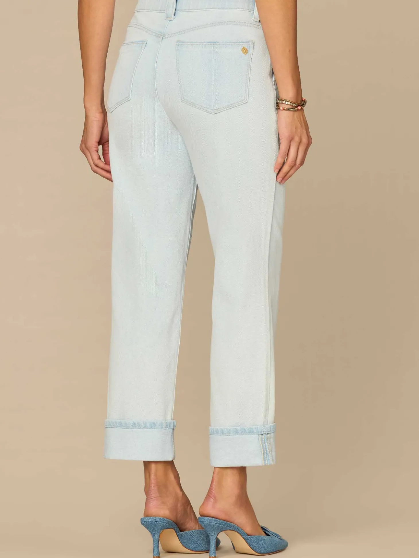 “Ab”solution® High Rise Petite Boyfriend Jeans with Side Entry Pocket