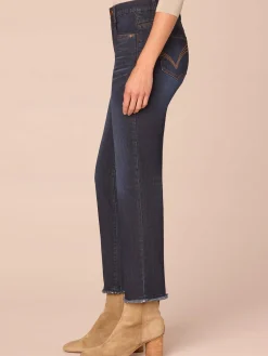 “Ab”solution® High Rise Petite Slim Straight Jeans with Cascading D