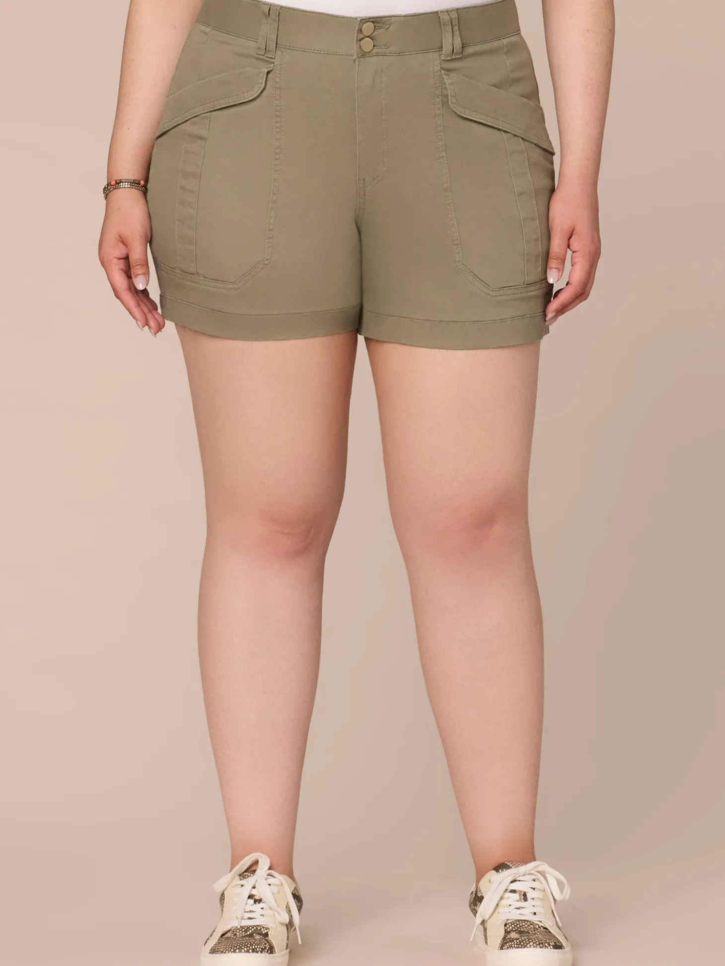 "Ab"solution® High Rise Plus Colored 5 1/2" Cargo Shorts