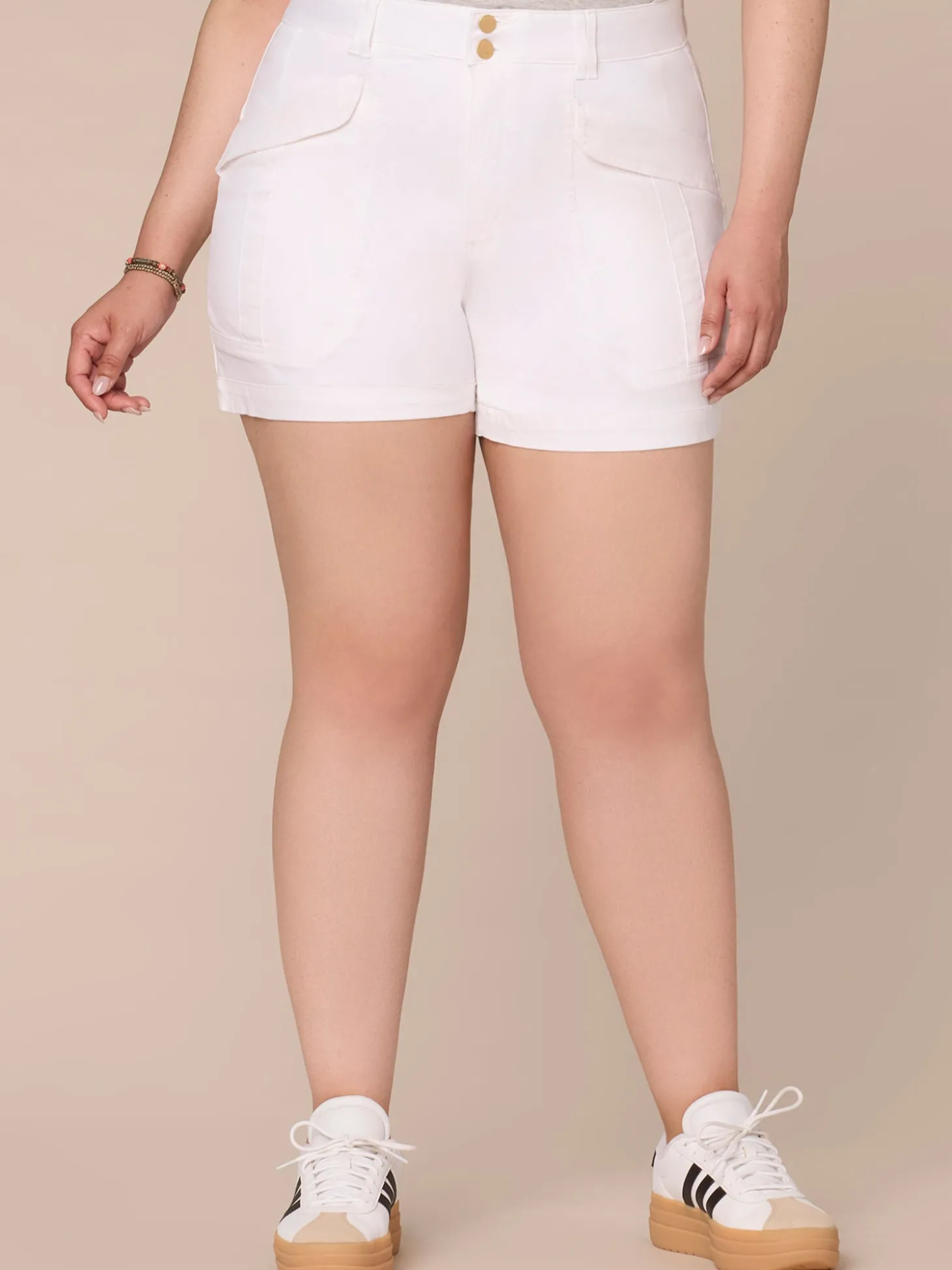 "Ab"solution® High Rise Plus Colored 5 1/2" Cargo Shorts