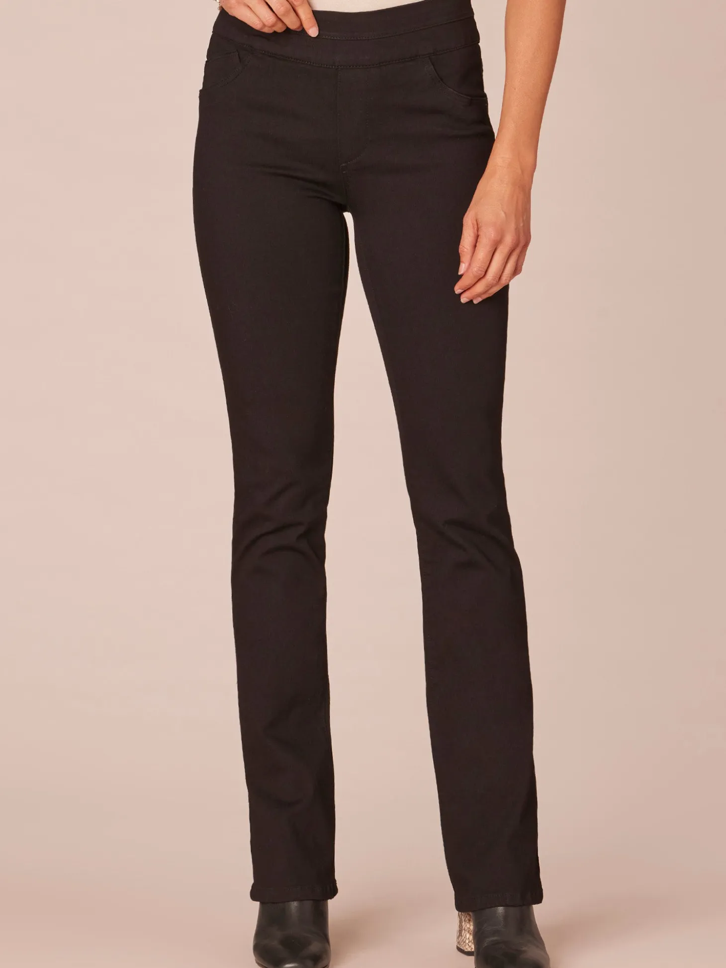 "Ab"solution® High Rise Pull-On Itty Bitty Boot Glider Tall Jeans