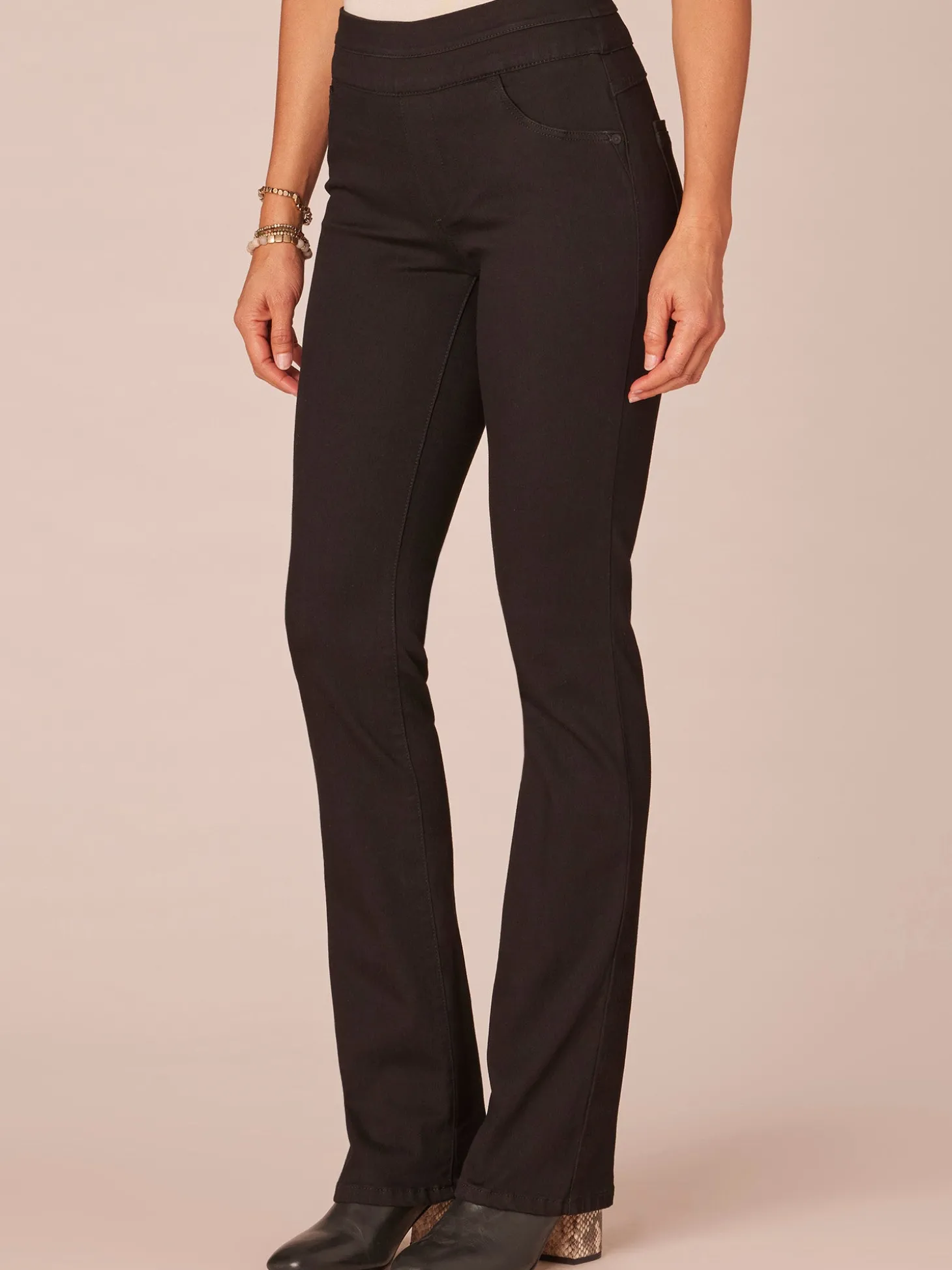 "Ab"solution® High Rise Pull-On Itty Bitty Boot Glider Tall Jeans