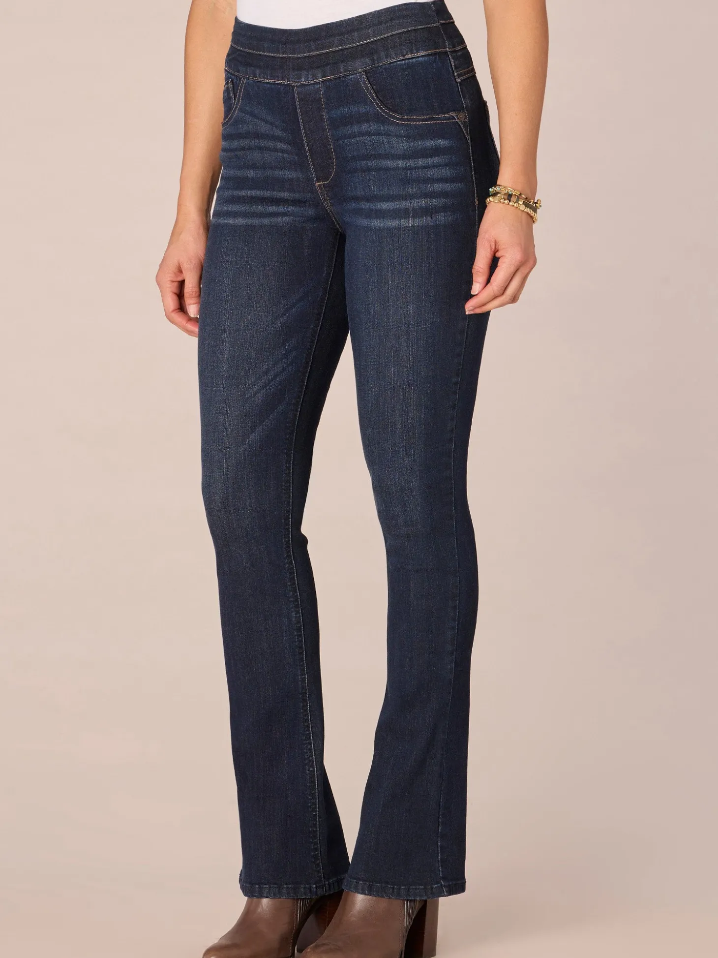 "Ab"solution® High Rise Pull On Tall Itty Bitty Boot Glider Jeans