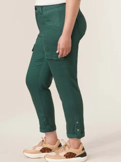 "Ab"solution® High Rise Roll Cuff Plus Cargo Utility Pant