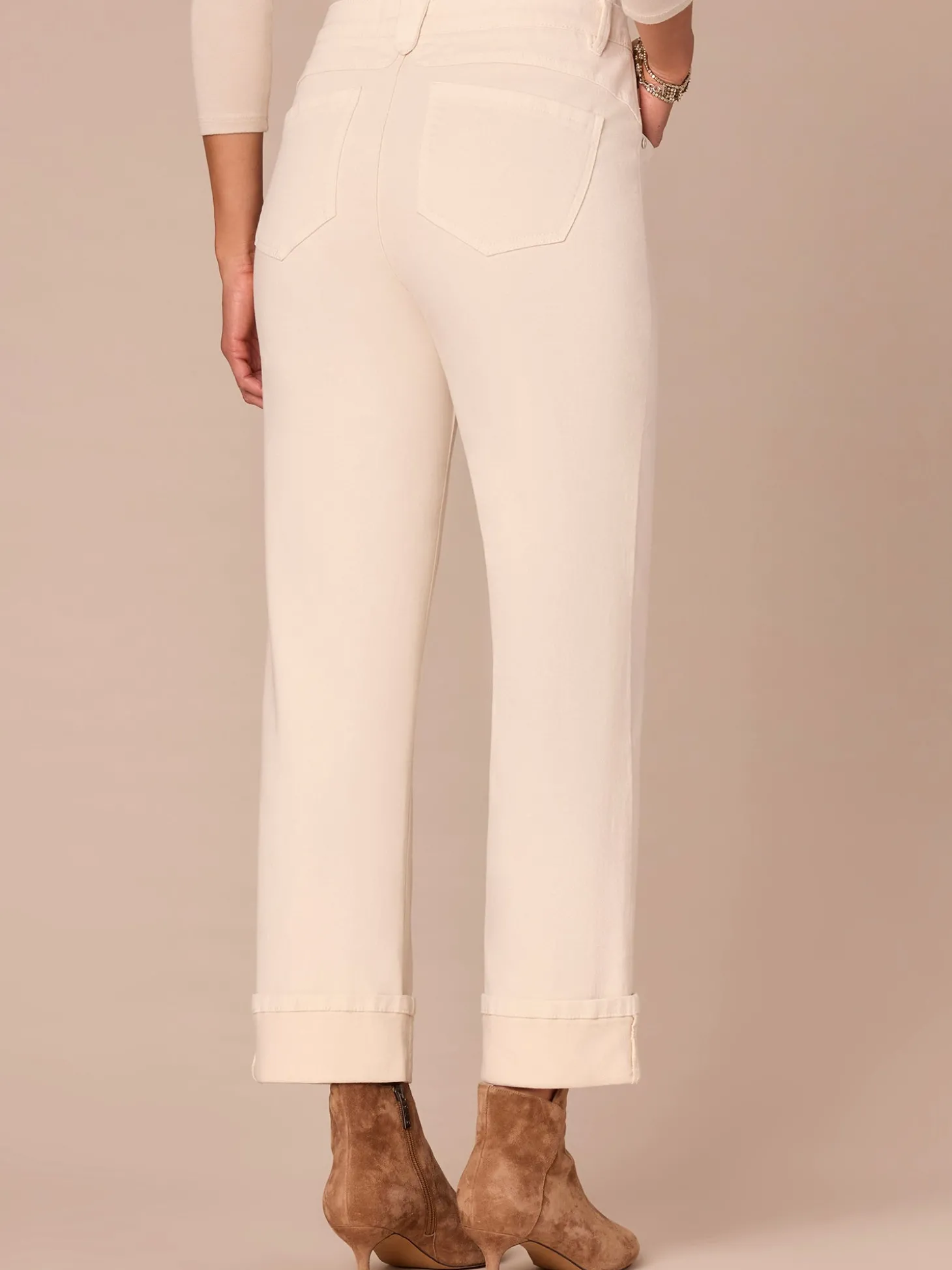 "Ab"solution® High Rise Round Up Embroidered Pocket Boyfriend Jean