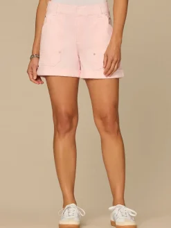 “Ab”solution® High Rise Shorts with Curved Scallop Edge