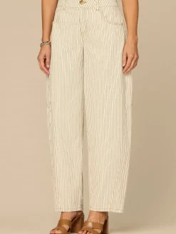 “Ab”solution® High Rise Side Panel Snap Hem Petite Barrel Leg Jeans